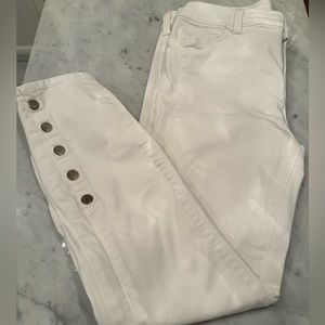 J Brand white denim with silver buttons size 29